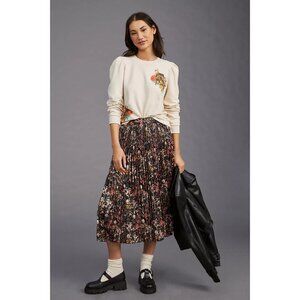 Tiger Print Cream Sweatshirt With Ruffle Shoulder Detail